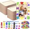 24-Pack Wooden Picture Frames for Crafts – DIY Painting & Decorating Kit for 4" x 6" Photos with Paints, Brushes & Stickers, Perfect Birthday & Mother’s Day Gift
